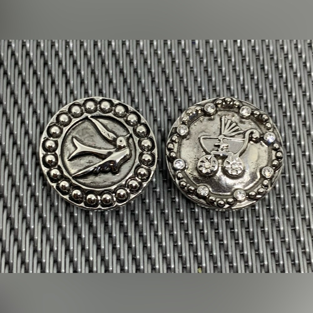 💗Stork & Baby Carriage - Ginger Snaps & Co. Snap Button Charm Set of 2